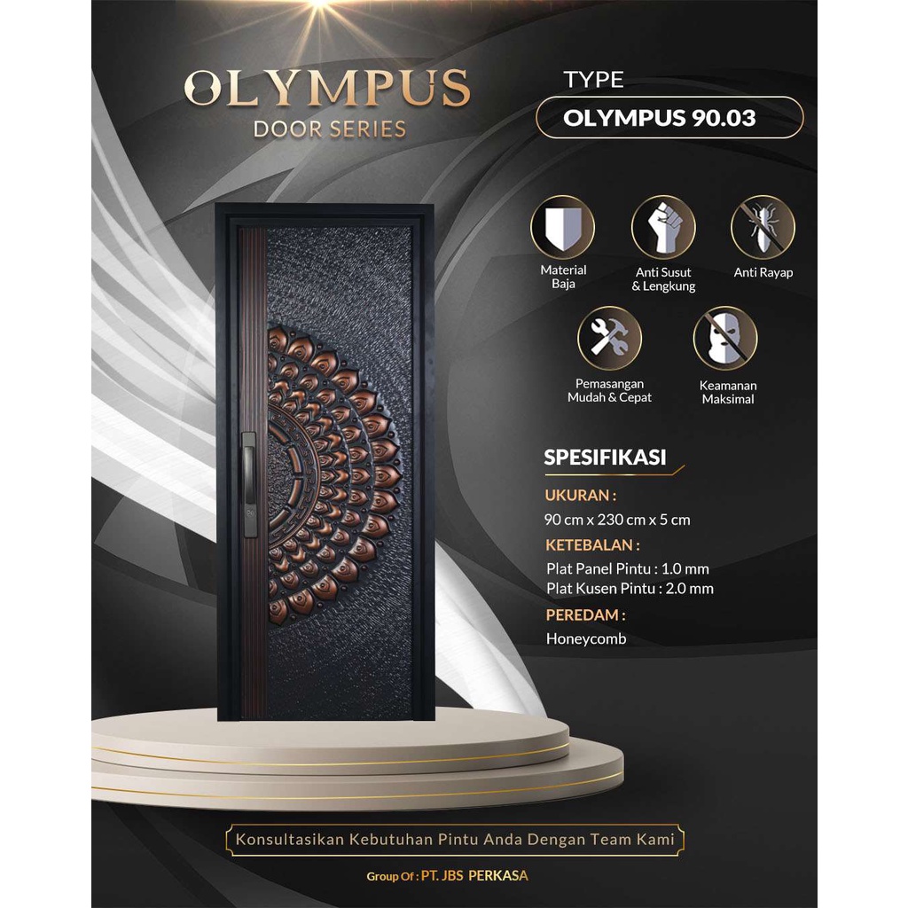 PINTU BAJA FORTRESS TYPE OLYMPUS 90.03 SINGLE DOOR