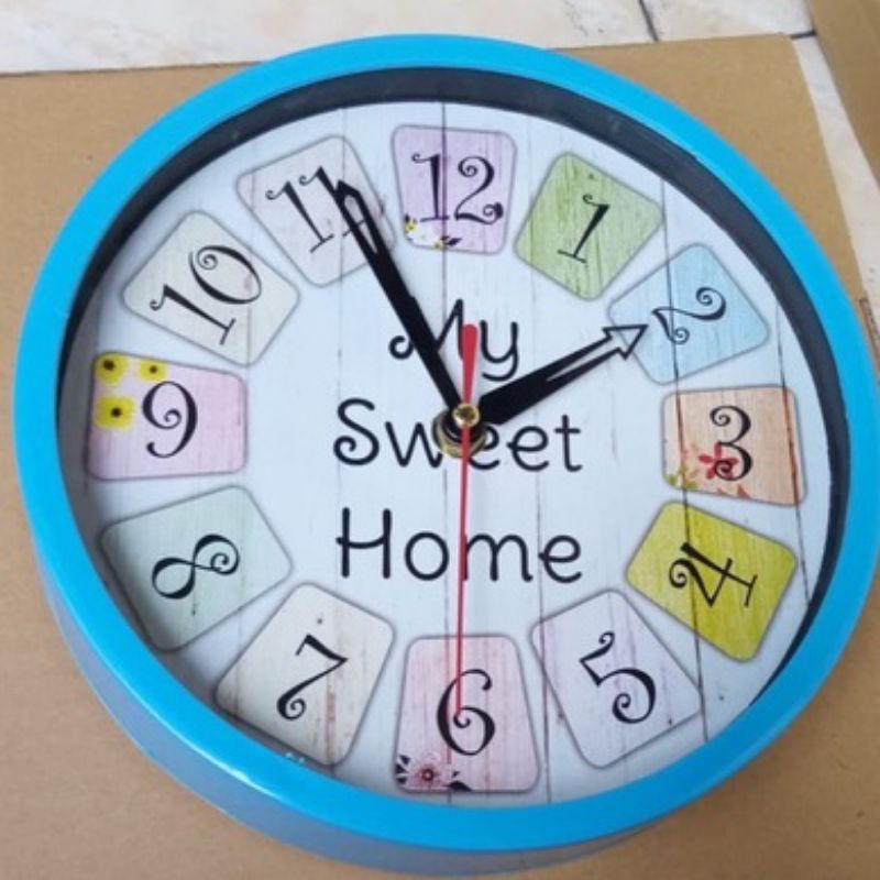JAM DINDING MINIMALIS KADO ULTAH SOUVENIR JAM UNIK JAM MURAH SWEET HOME-6