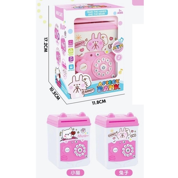 Mainan Celengan Anak Piggy Bank Brankas Saving Pot Mini Panda Karakter Grosir