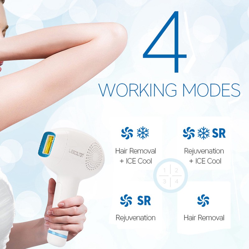 Lescolton Ice Cold Laser Ga Sakit Ipl Laser Penghilang Bulu Rejuvenation Hair Removal Hpl Epilator