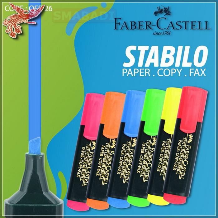 

COD - STABILLO HIGHLIGHTER Faber Castell 6 PILIHAN WARNA - OFF-26 - FCO