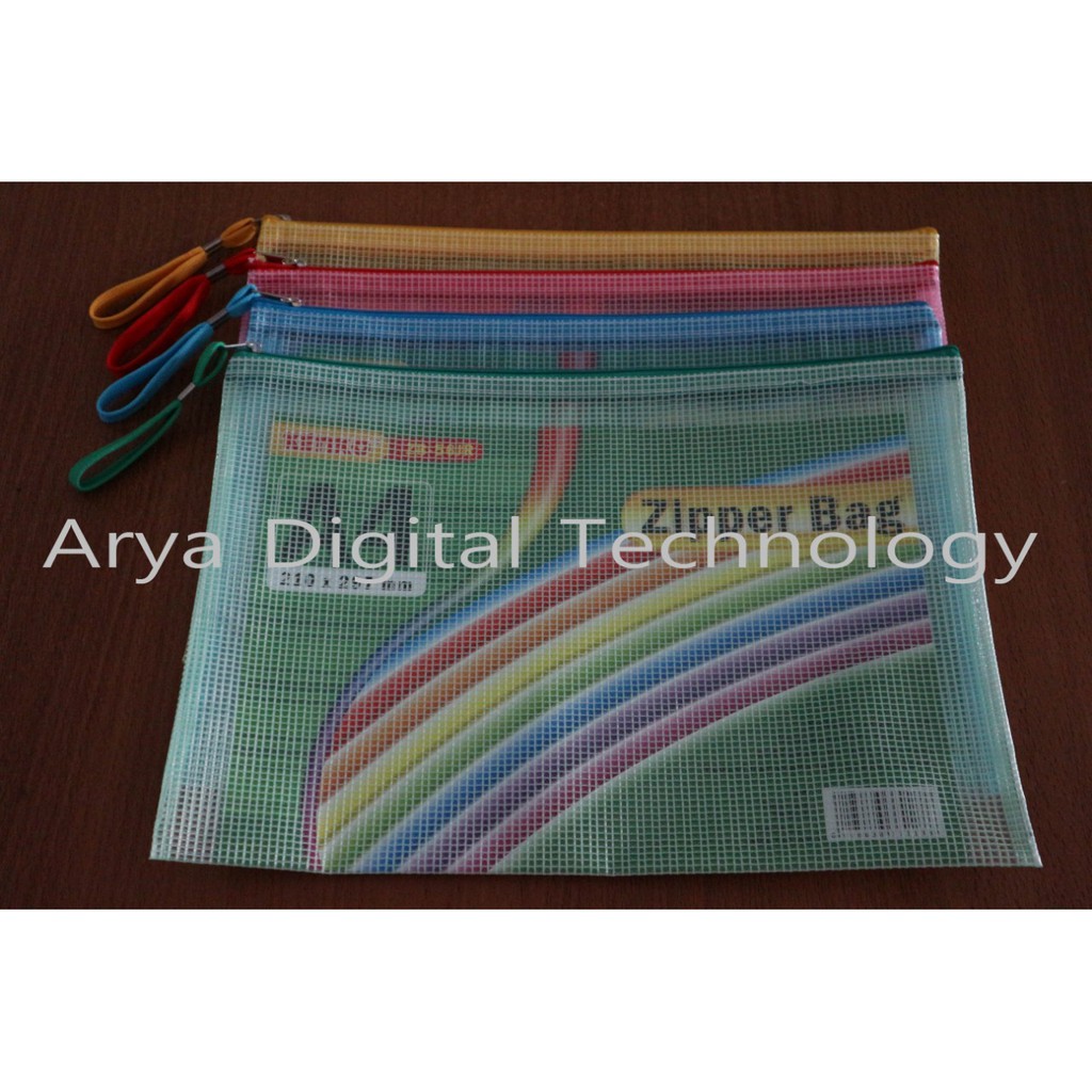 

Zipper Bag A4 Kenko Jaring Kantong Serbaguna Map Dokumen Murah Bagus