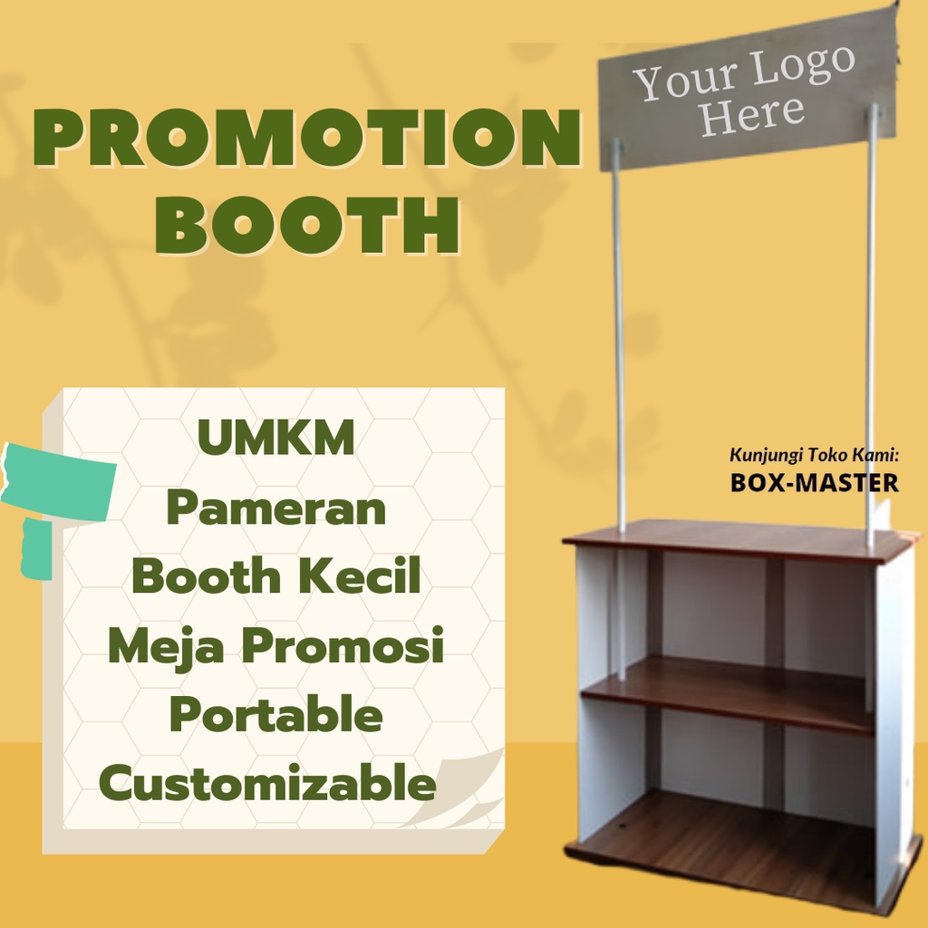 Jual Booth Portable Meja Bazaar Atap Lipat Event Desk Gerobak Booth Murah Promosi Meja Portable