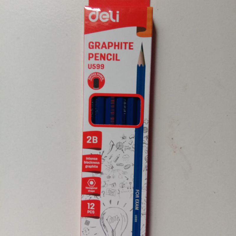 

Pensil 2B kualitas bagus 1box 12pc Deli