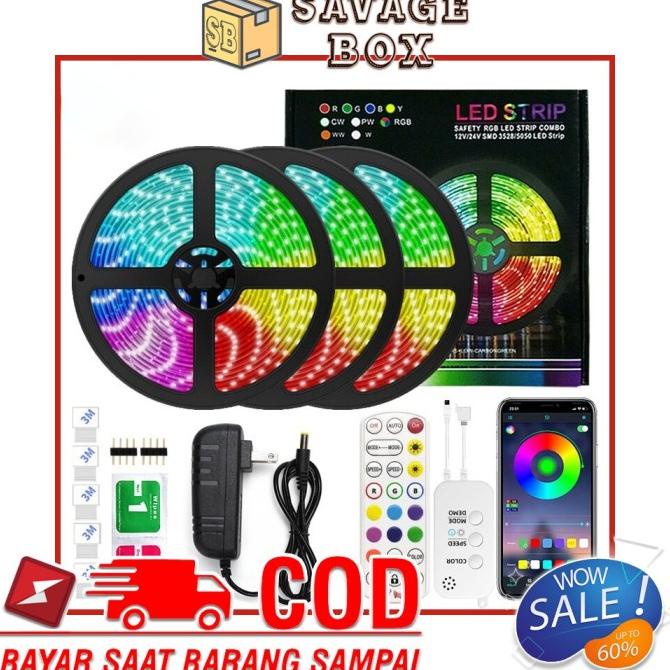 Lampu Hias Warna Rgb Smd5050 Led Strip 15 Meter Bluetooth Smart Life Raardilo
