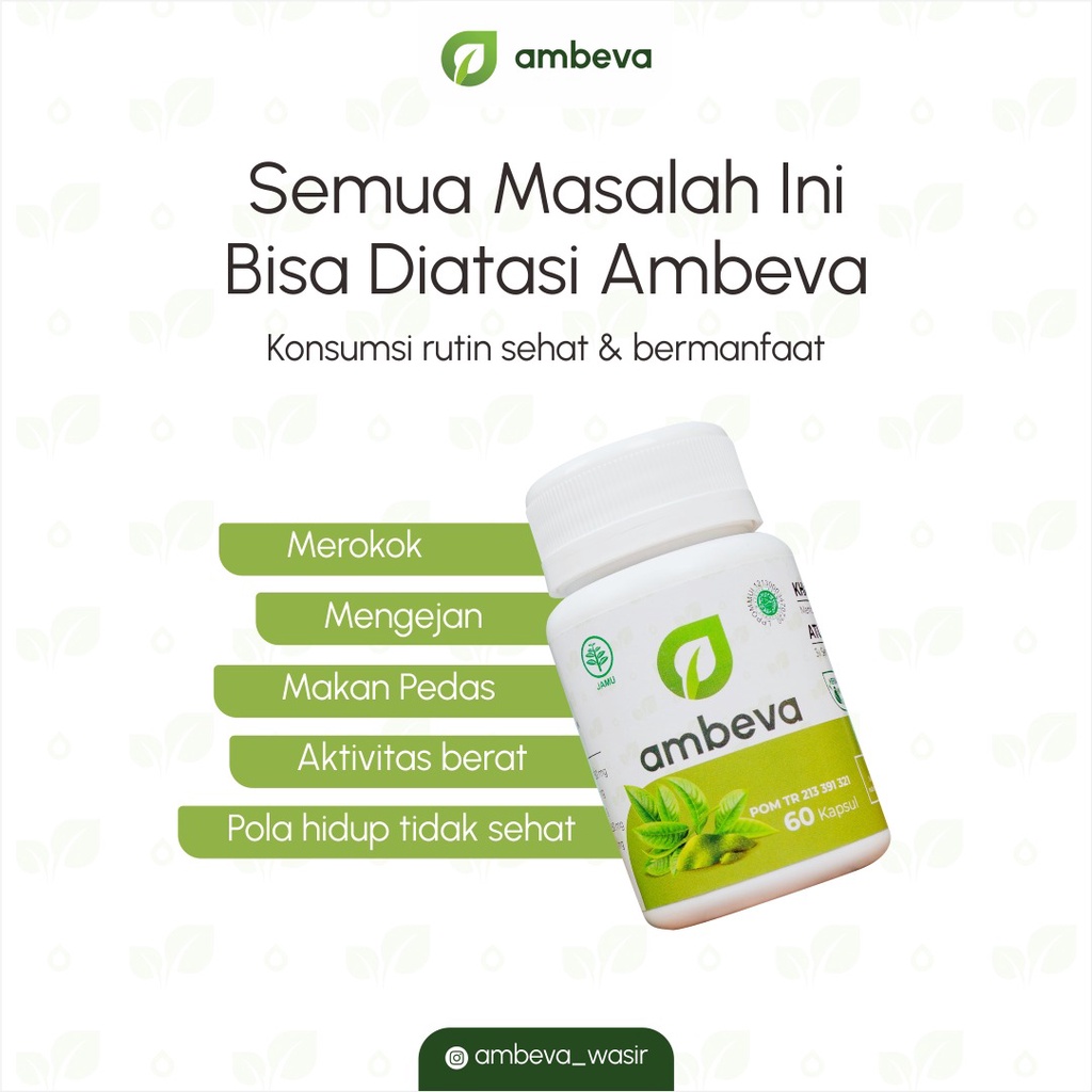 Ambeva obat ambeien mengempeskan benjolan ambeyen wasir berdarah stadium 4 herbal paling ampuh bpom original asli