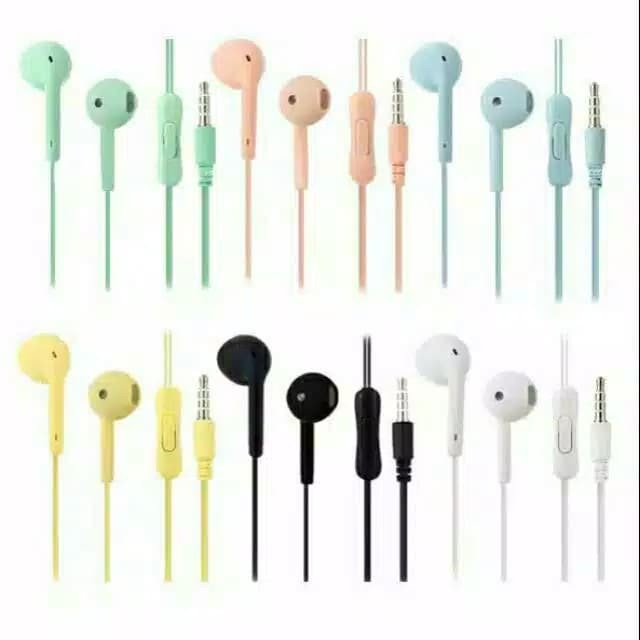 Headset U19 Macaron Handsfree Earphone Extra Bass Matte Macaron Hifi Colourfull
