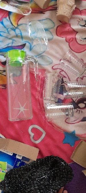 Drink Set Kaca 5 Buah Water Jug Picher Teko Air Minum
