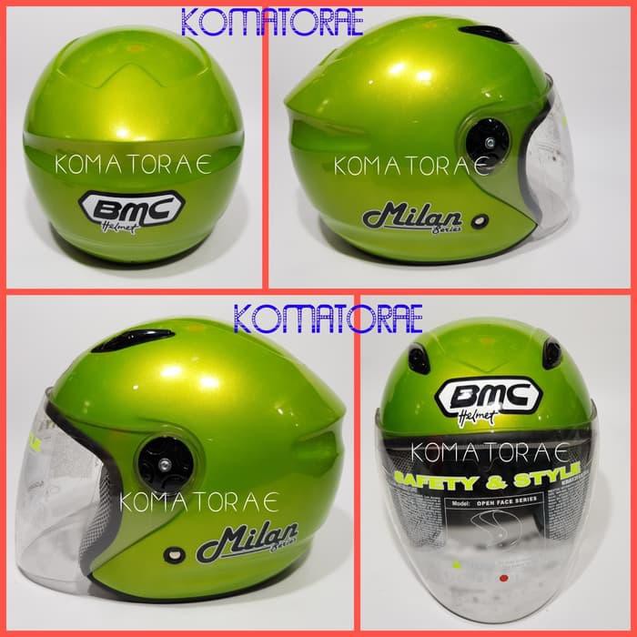 HELM BMC MILAN SOLID GREEN HALF FACE - 3. BLACK tools