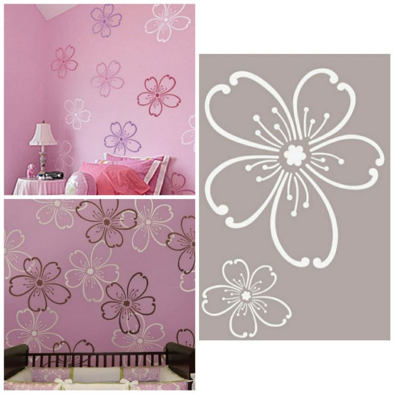 

Stencil Dinding motif FLOWER Stencil TEBAL : 200 MICRON