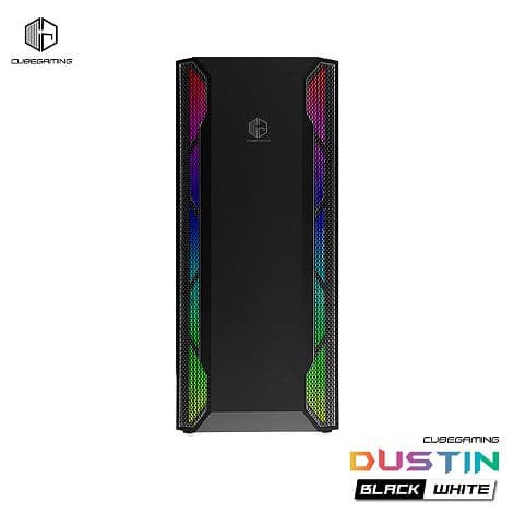 CUBE GAMING DUSTIN BLACK - ATX - LEFT SIDE TEMPERED GLASS - PSU COVER - RGB FRONT PANEL