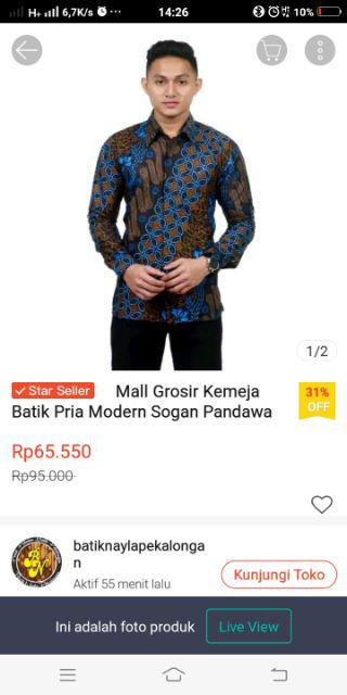 Mall Grosir Kemeja Batik Pria Modern Sogan Pandawa Abstrak Army Kupu Wajik Parang Seno Kawung Manda