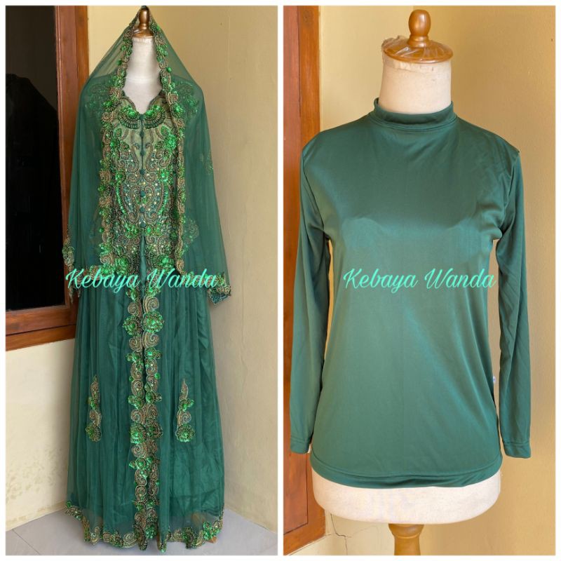 Kebaya Akad Full Payet + Selendang + Manset / Kebaya Barbie / Kebaya Pengantin / Kebaya Orang Tua