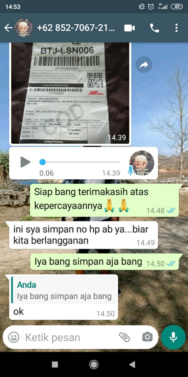 Batik Setelan Lengan Panjang Motif Ahwan Lapis Furing