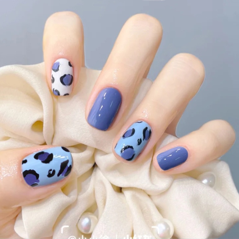 24pcs Kuku Palsu Panjang Dengan 24 stickers-D110