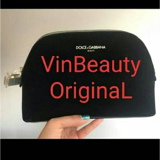 Pouch / Dompet Kosmetik Dolce &amp; Gabbana Beauty Warna Hitam