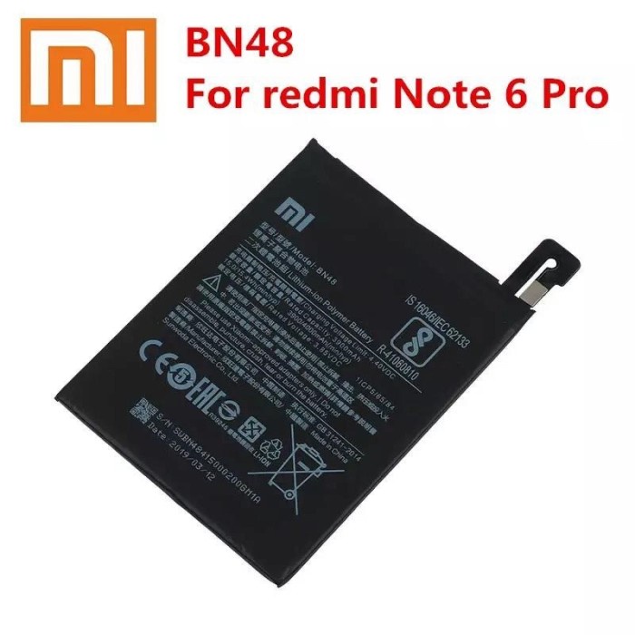 BATTERY XIAOMI REDMI NOTE 6 / NOTE 6 PRO / MI NOTE 2 PRO ( MODEL : BN 48 )