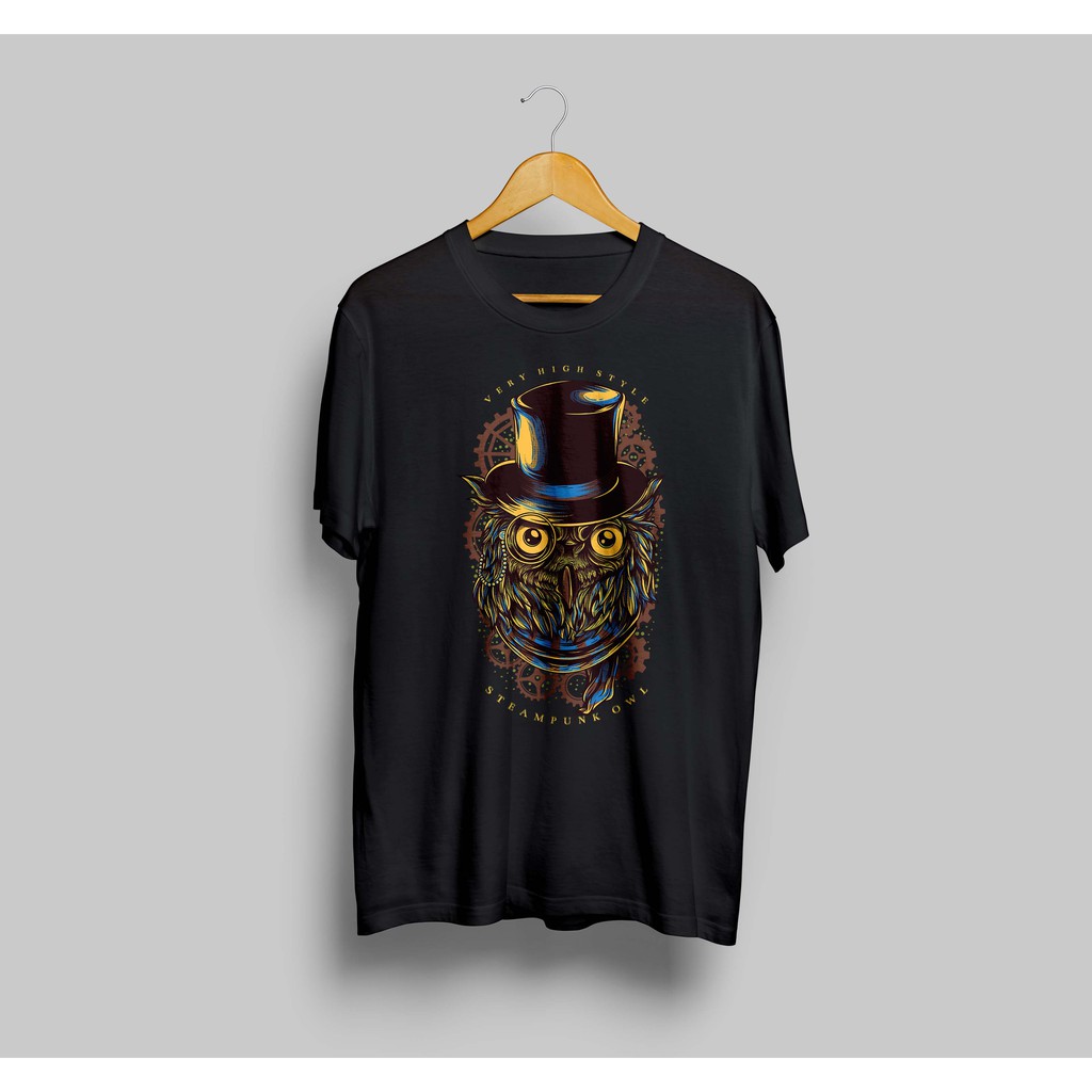Kaos Distro Pria Owl| Kaos Murah Pria Wanita - Desain Baju Keren / Oversize
