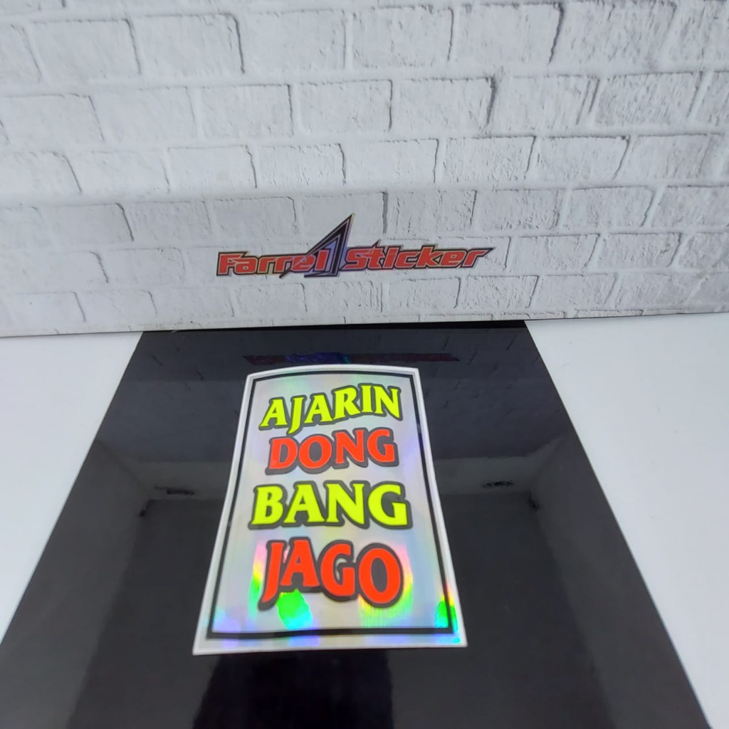 stiker sticker AJARIN DONG BANG JAGO stabilo