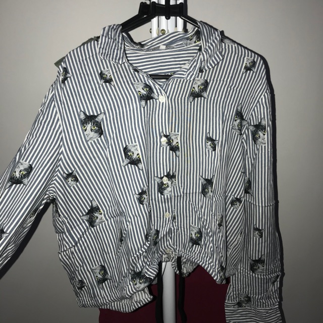 Kemeja Crop Top Lengan Panjang Cewek Colorbox