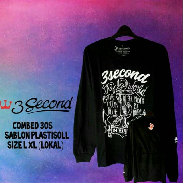Kaos 3second lengan panjang