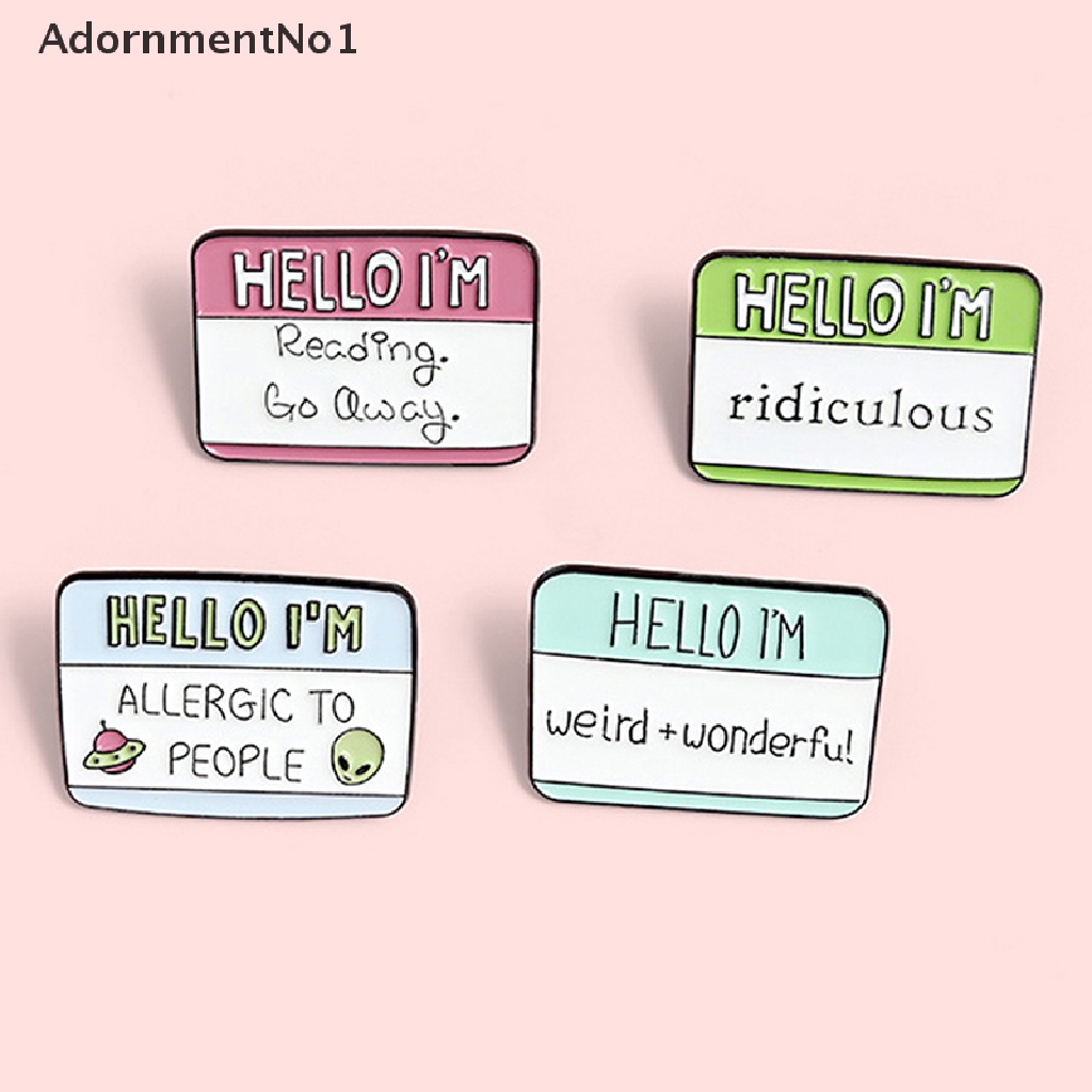 (AdornmentNo1) Bros Pin Enamel Desain Kutipan Fun Dialog