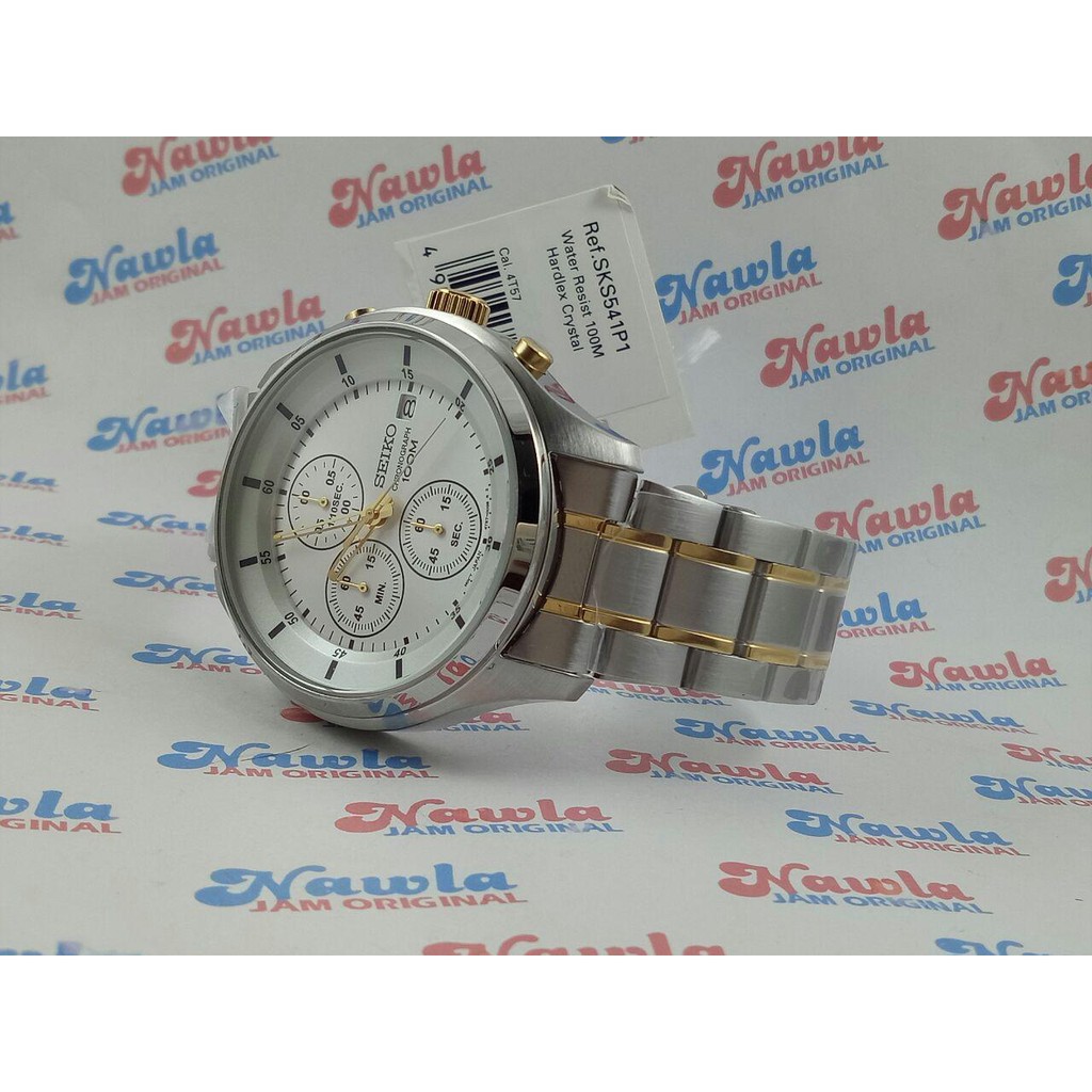 Seiko Quartz SKS541P1 Chronograph Two Tone - Jam Tangan Pria SKS541