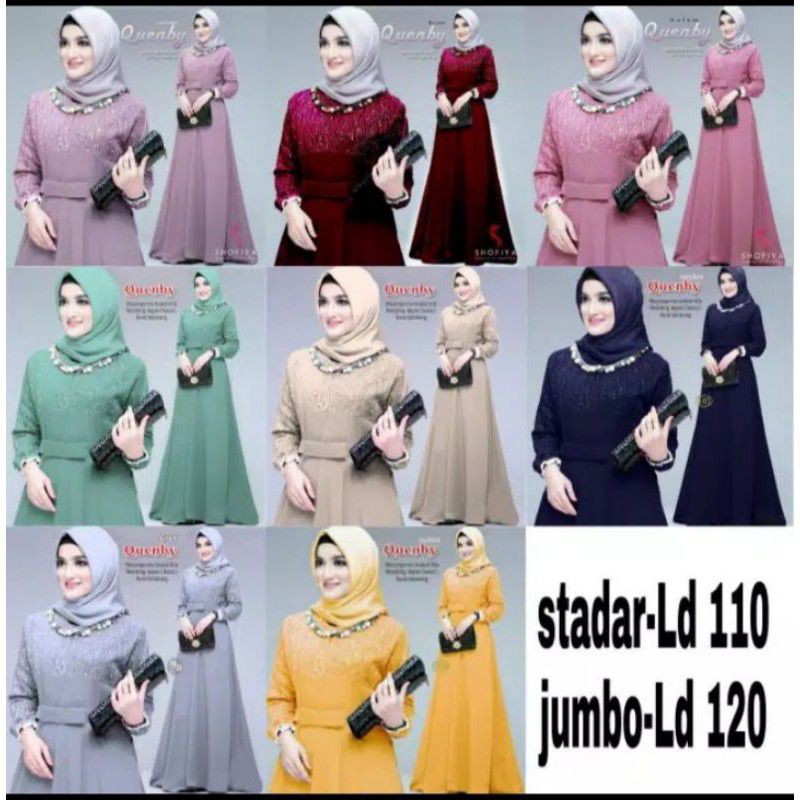 GAUN BROKAT / GAMIS BROKAT QUEENBY / GAMIS FASHION WANITA