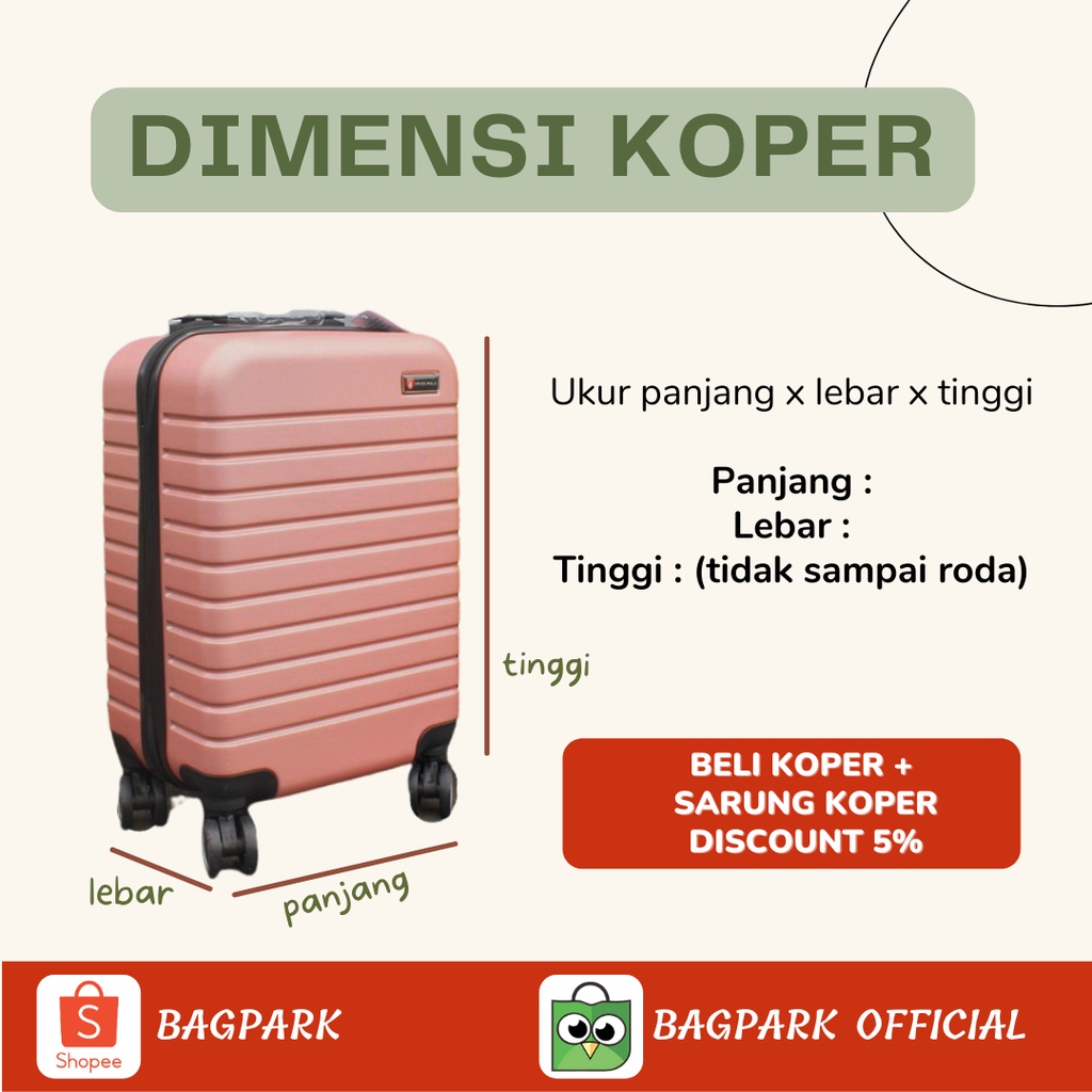 Sarung Koper Cover Koper Pelindung Koper Mika Polos Transparant 26 28 30 32 Inch