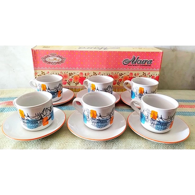 Cangkir teh set merek akura