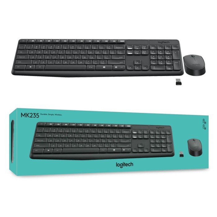 LOGITECH WIRELESS COMBO KEYBOAD + MOUSE MK235 Original