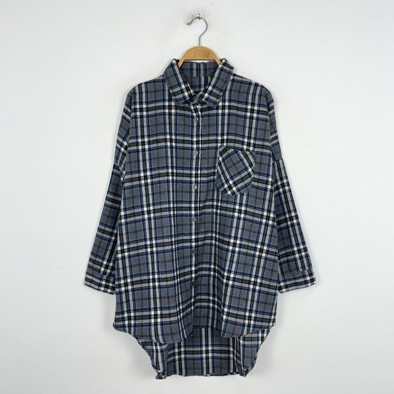 KIMBERLY FLANEL SHIRT / kemeja wanita-Foto 1