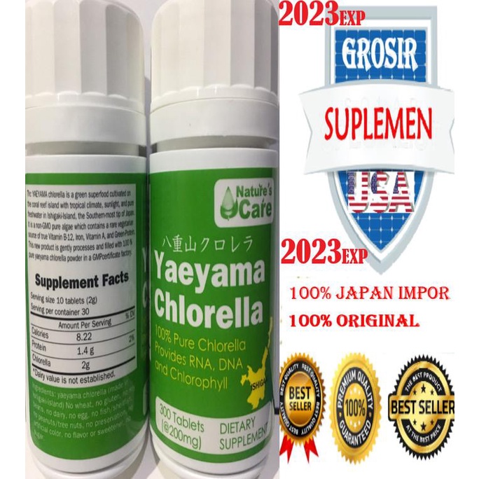 Sun Chlorella JAPAN YAEYAMA IMPOR 300TABLET 100% ASLI Lc