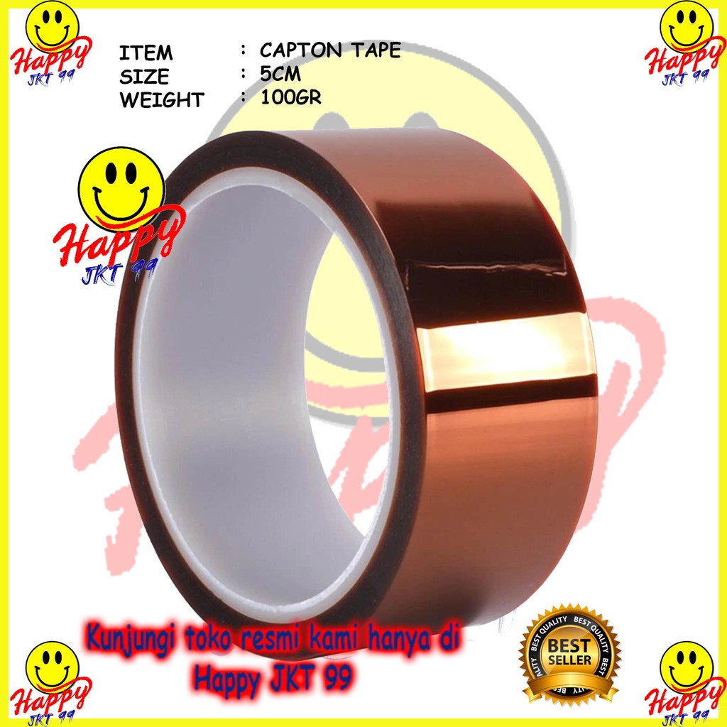 [ HAPPY JKT 99 ] LAKBAN CAPTON TAPE 5CM 5 CM TAHAN ANTI PANAS ORIGINAL