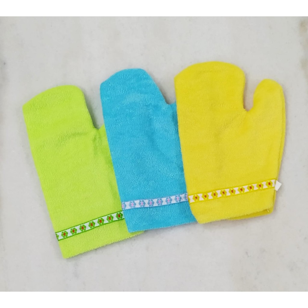 Washlap Bayi 3 Pcs Tebal - Lap Mandi Bayi Kotak / Washlap Bayi WL-05