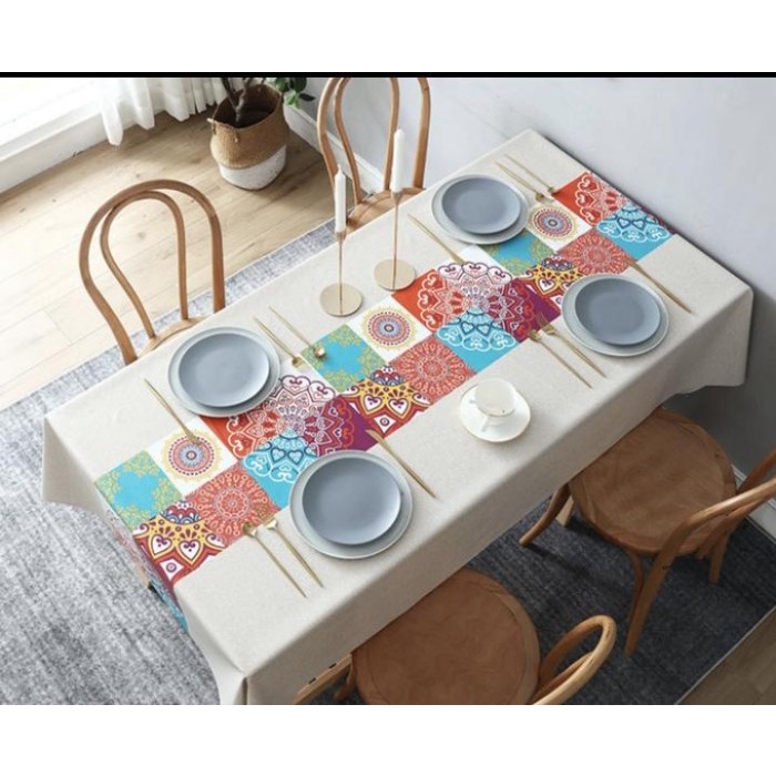 Taplak Meja Makan - Premium Taplak Meja Makan/Taplak Meja Makan Waterproof Tahan Air