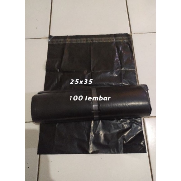 polymailer warna dan hitam 25x35 isi 100 /plastik packing polymailer murah