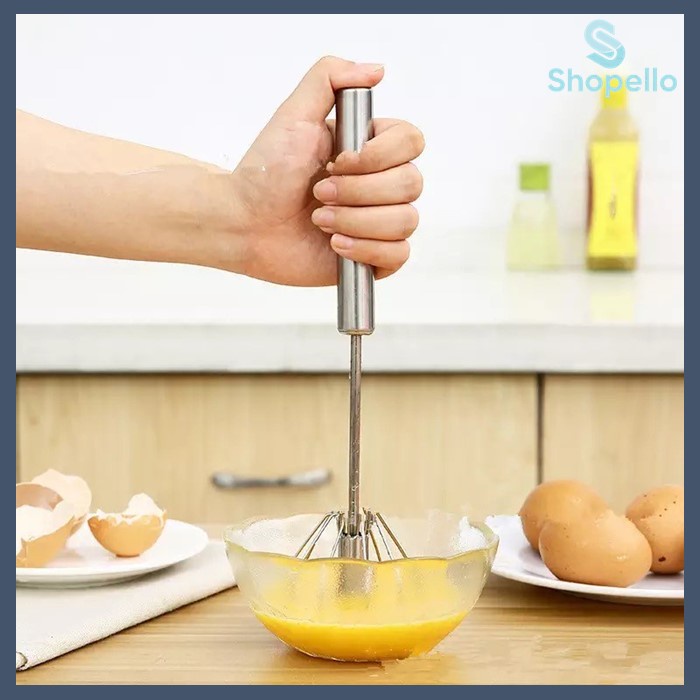 SHOPELLO - Alat Pengocok Telur Otomatis Stainless Steel Kocokan Telur