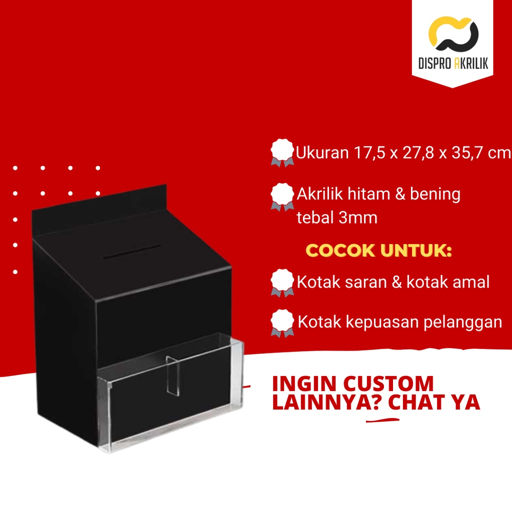 

Kotak amal 002 / kotak kepuasan pelanggan / kotak saran