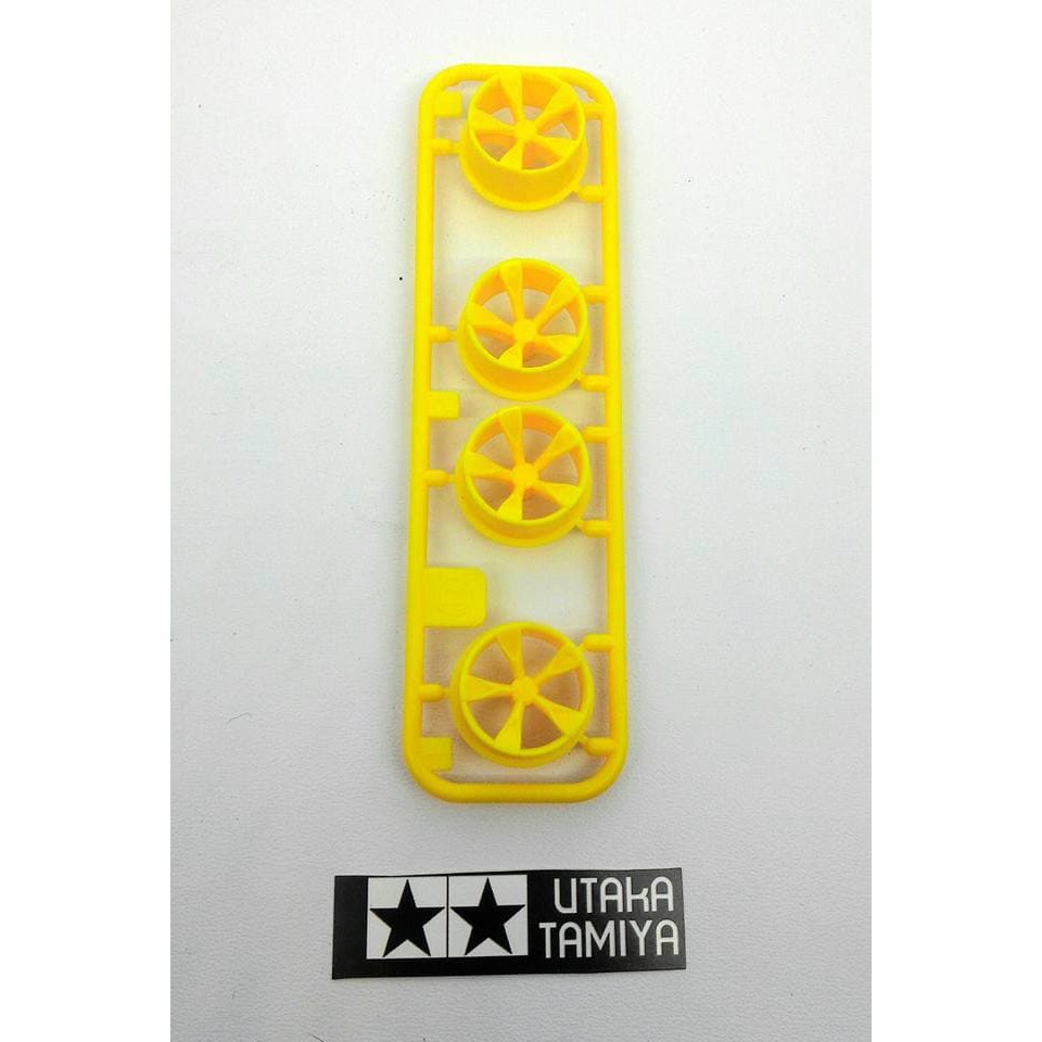Tamiya Part Velg Medium 5 Spoke Yellow (Loose Part Kit Original)