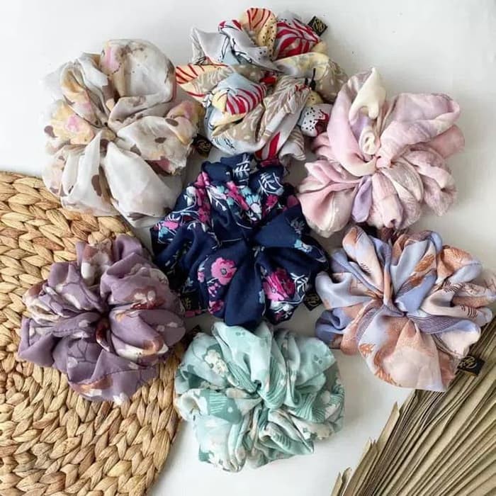 Scrunchie Size Besar / Cepol Jumbo / Kunciran Ikat Rambut Hijab