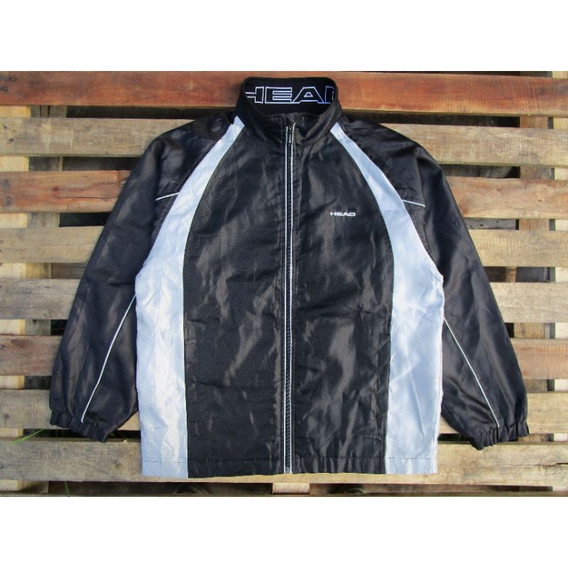 Jaket Winbreaker Thrift Vintage Motor Sport Olahraga Casual Brand Original HEAD SIZE L