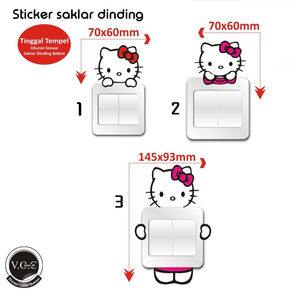 STIKER SAKLAR KARAKTER HELLOKITY STICKER DINGDING