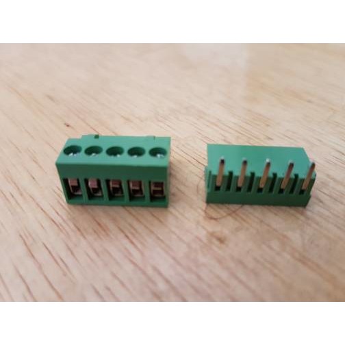 konektor green HT3.96mm 5p tekuk L terminal block connector pair 3.96mm 3.96 mm blok right angle