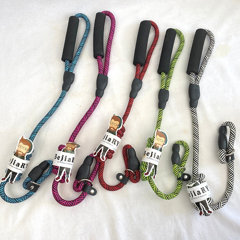 

Tali Tuntun Anjing BEJIARY CP58L Cross Neon Slip Collar and Leash Large