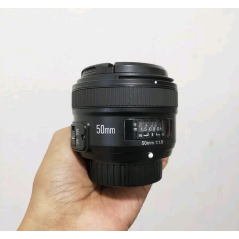 Lensa Fix DSLR Yongnuo 50mm F1.8 For Nikon d7200 d7100 d7200 d5300 d5200 d5100 d3400 d3300 d300 d90