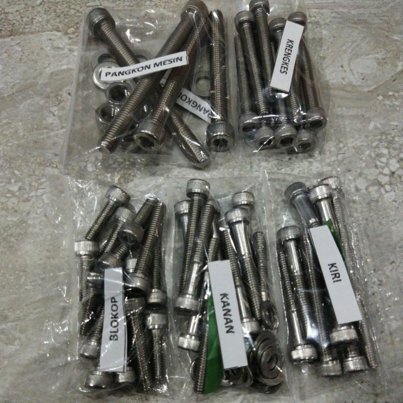 Baut L stenlis tiger baut L full mesin cb gl mp tiger baut mesin cb gl mp tiger A2-70