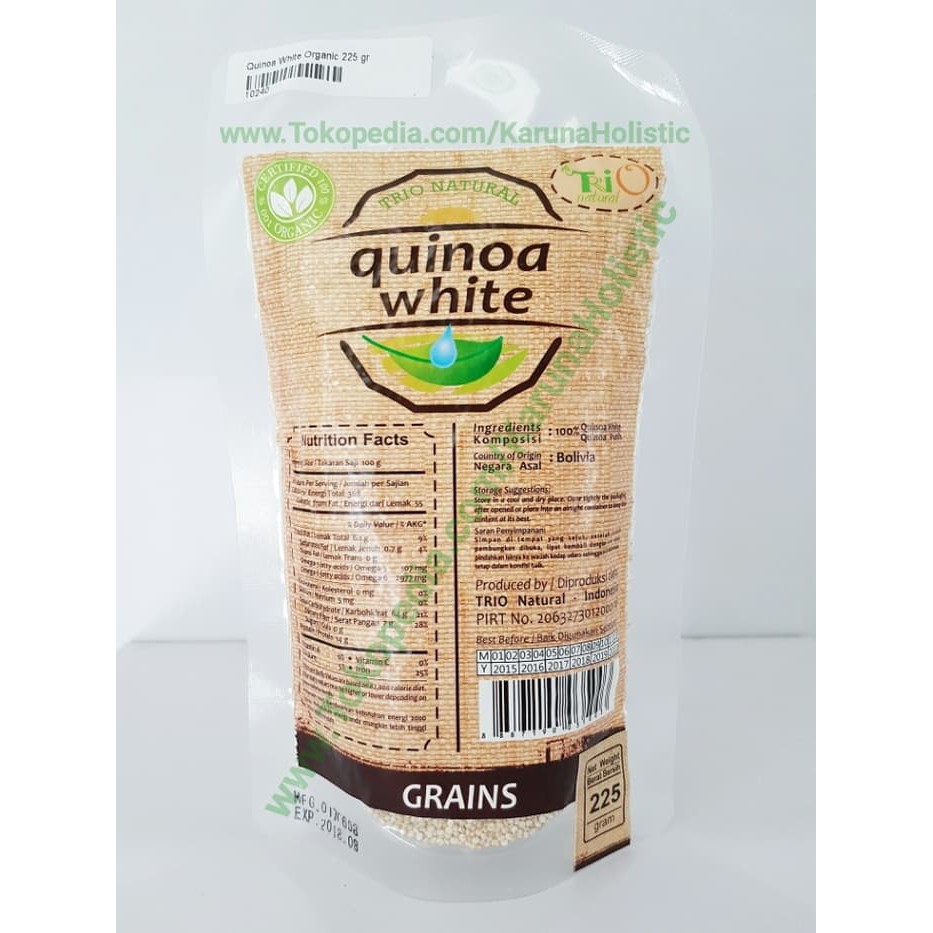 

Trio Natural Quinoa White Organic 225gram | Quinoa Putih Organik