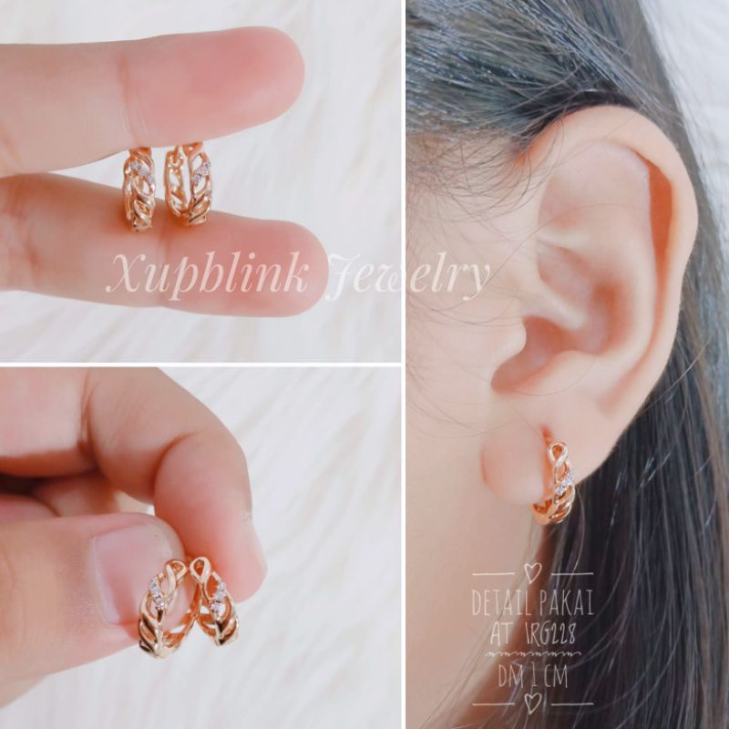 Anting Klip Titanium Wanita Anti Karat(AT)