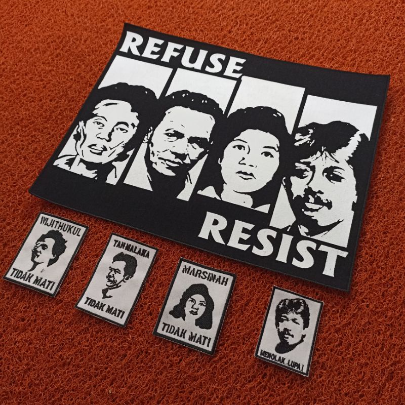 [ 1 PAKET ] BACKPATCH / EMBLEM REFUSE RESIST PREMIUM BEST SELLER